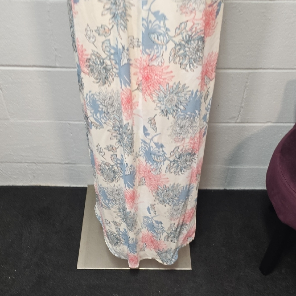 Lush Floral Maxi Dress in Pink and Blue - Picture 8 of 9